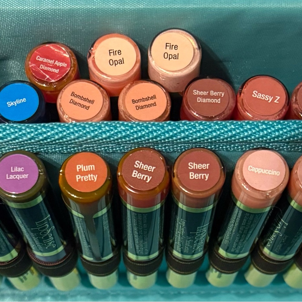 Free Storage Bag 
LipSense Lipstick Set - Plum Pretty, Fire Opal, and More - Picture 4 of 6